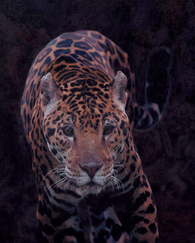 Jaguar Art, Jaguar Painting, Jaguar Art Print, Panthera.org, Jaguar Cat, Jaguar Conservation, Jaguar Art Print, Limited Edition Print, Limited Edition Prints, Jaguar Hunting, Jaguar Hunting painting, Jaguar Hunting Print