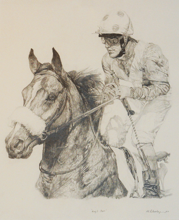 pencil drawing of a Race Horse pencil drawing of a Race Horse