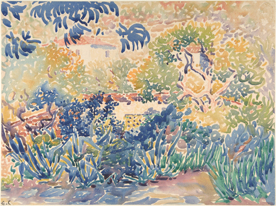 Henri-Edmond Cross, The Artist's Garden at Saint-Clair Henri-Edmond Cross, The Artist's Garden at Saint-Clair