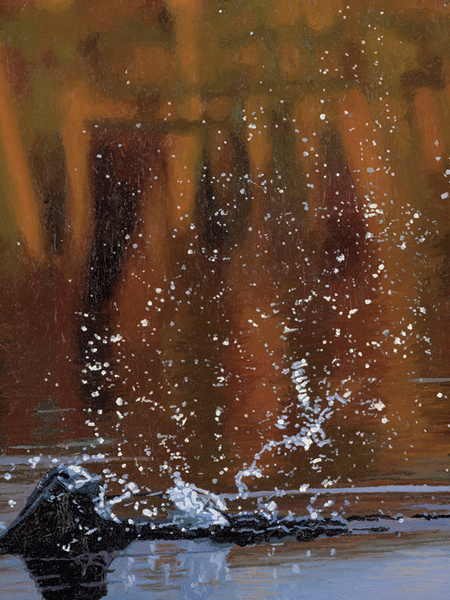 Oil Pianting of a Fishing Eagle, Botswana Oil Pianting of a Fishing Eagle, Botswana