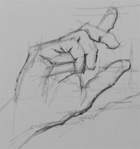 A pencil drawing capturing the energy of a Preacher