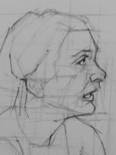 A pencil drawing capturing the energy between Macbeth & Lady Macbeth